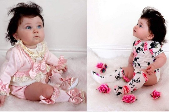 O fetiță de numai 8 luni este vedetă, fotomodel și deja dependentă de coafor