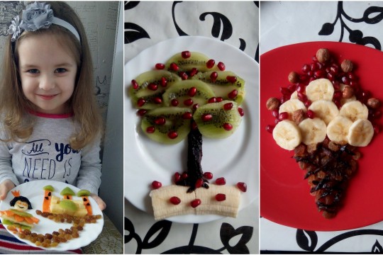 Magie în farfurie: Aşa îşi convinge fiica să mănânce fructe!