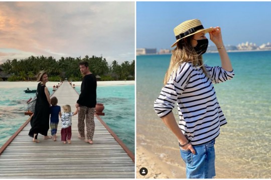 Adela Popescu și Laura Cosoi, vacanță cu soții și copiii. Din Dubai au ajuns în Maldive