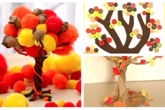 10 idei creative de confecționat copăcei colorați de toamnă
