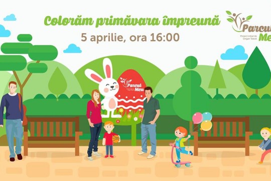 Participă cu familia la evenimentul gratuit „Colorăm primăvara împreună” în parcul Valea Trandafirilor
