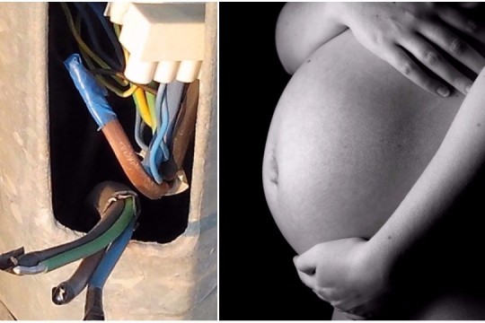 O gravidă în ultimele săptămâni de sarcină a fost electrocutată în timp ce făcea reparație