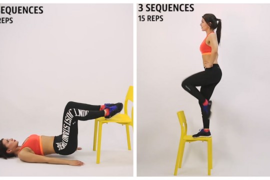 5 tipuri de exerciții fizice pe care le faci utilizând un simplu scaun