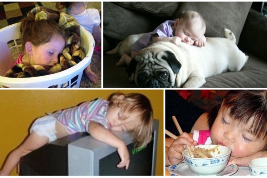 Cele mai haioase poziții în care adorm copiii